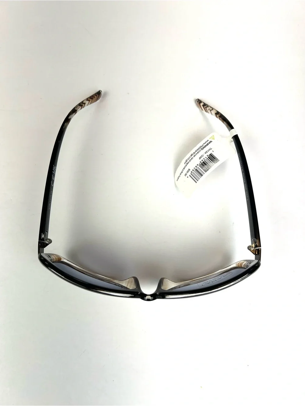 Tahari Sunglasses Two Tone Black Top Brown Clear Bottom TH124 Women's New w Tag